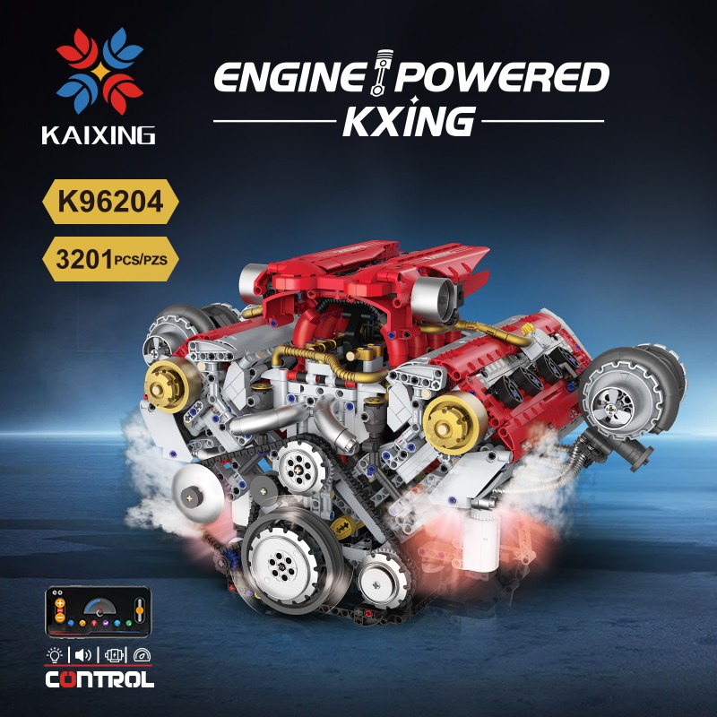Motorized V8 Engine 3201Pcs Bu - огляд і ціна Model Kit Engine V8