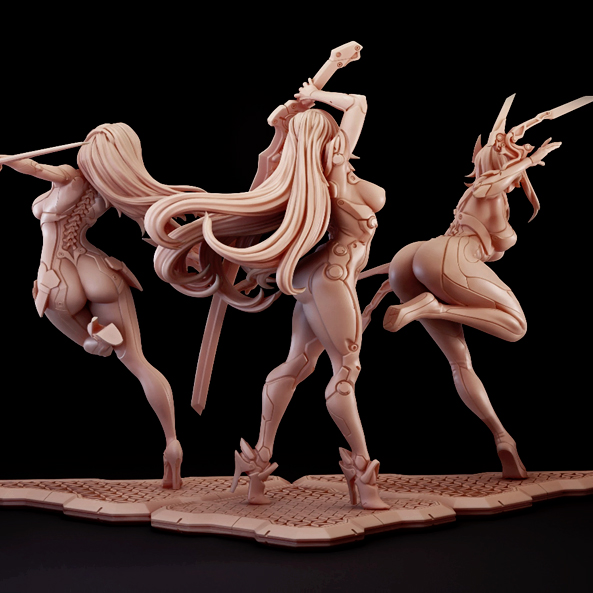 1/24  (3 people) Resin model c - огляд і ціна Model Kit Waifu