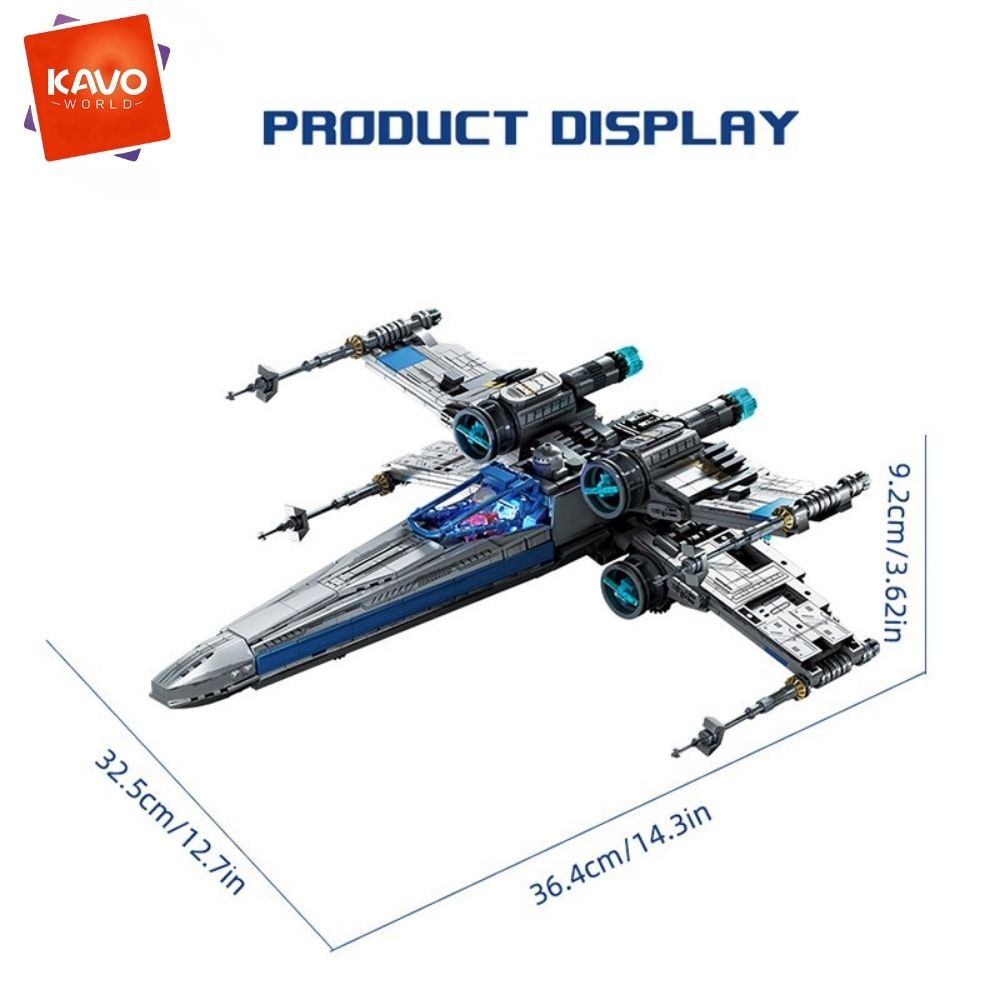 KAVOWORLD 1271pcs Sci-Fi Space - огляд і ціна Model Kit X Wing