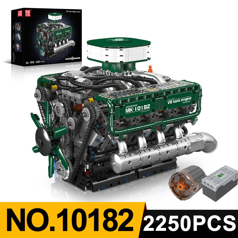 Mould King 10182 V8 Tank Engin - огляд і ціна Model Kit Engine V8