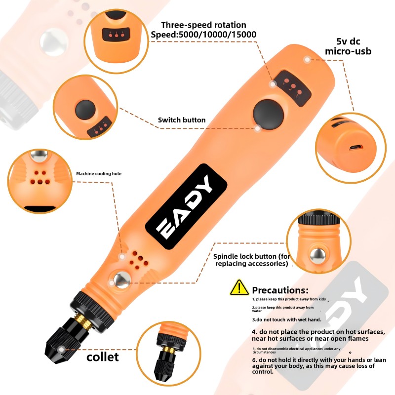 USB Cordless Rotary Tool Kit – - огляд і ціна Model Kit Hobby