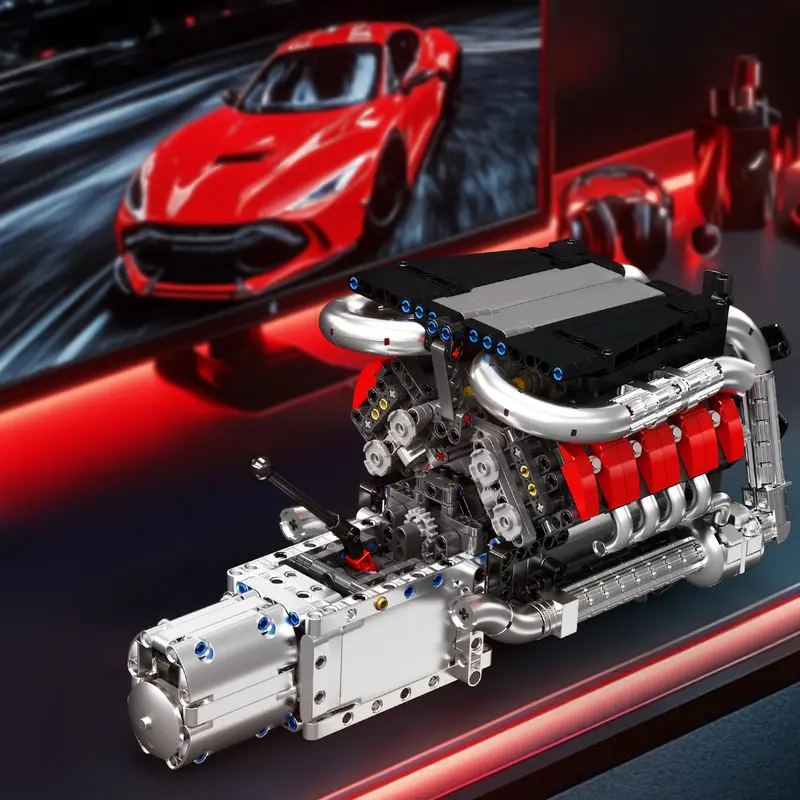 Mould King 10203 1169Pcs Super - огляд і ціна Model Kit Engine V8