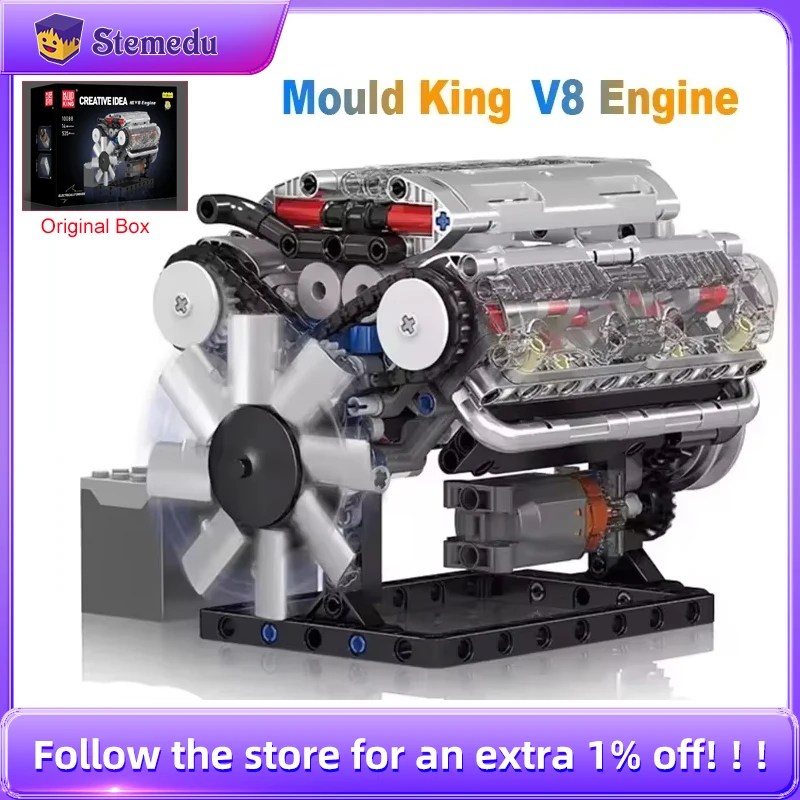 Mould King V8 Engine Building  - огляд і ціна Model Kit Engine V8