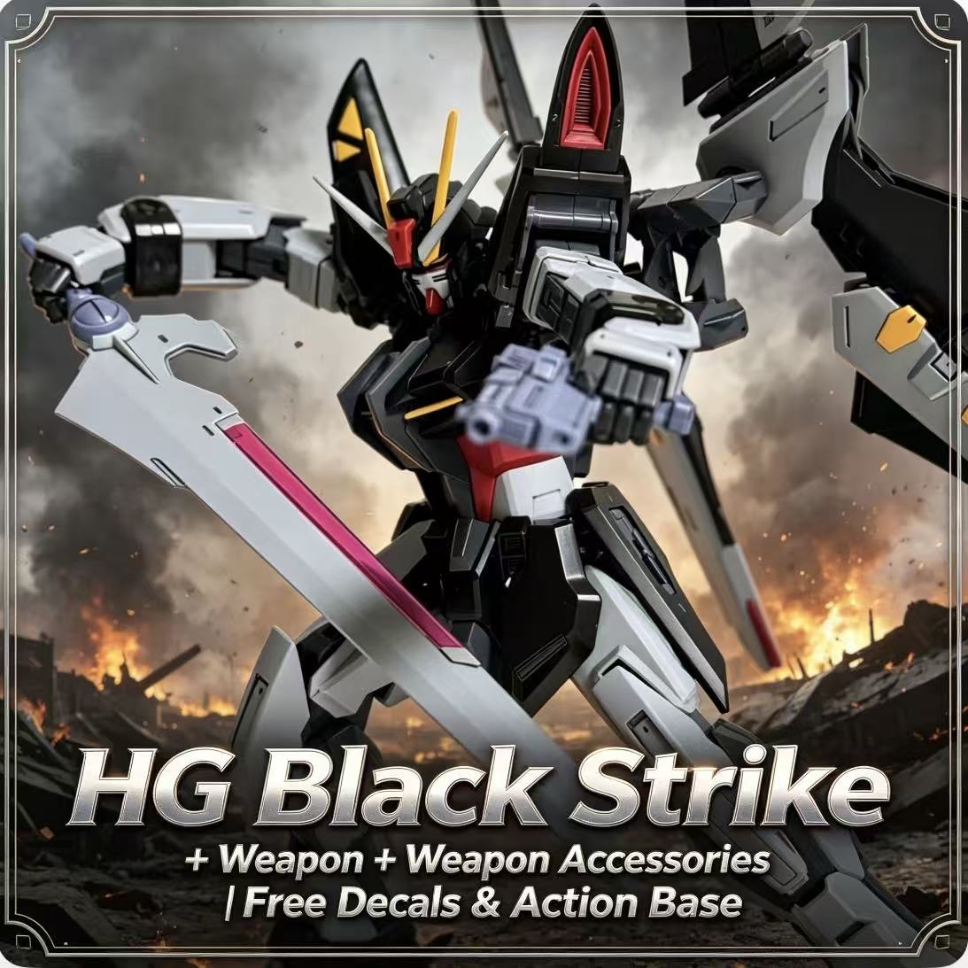 41 HG 1/144 Black Strike Mecha - огляд і ціна Model Kit X Wing
