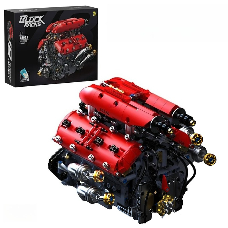T5011 1370pcs Simulation V8 Tu - огляд і ціна Model Kit Engine V8
