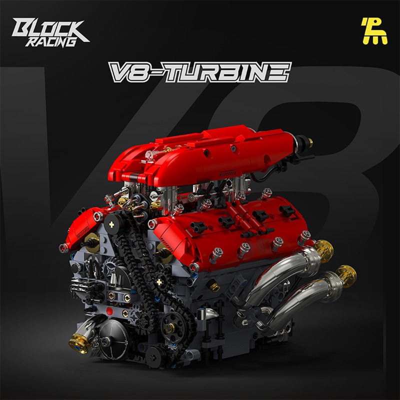 T5011 1370pcs Simulation V8 Tu - огляд і ціна Model Kit Engine V8